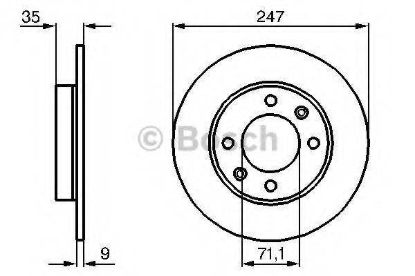 BOSCH 0986479B40 Тормозной диск