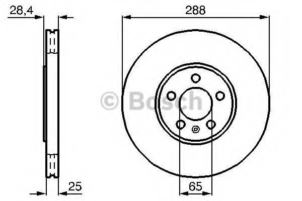 BOSCH 0986478619 Тормозной диск