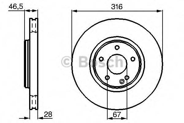 BOSCH 0986478625 Тормозной диск