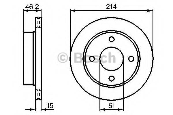 BOSCH 0986478637 Тормозной диск