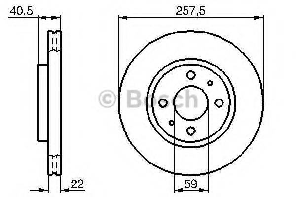 BOSCH 0986479B43 Тормозной диск