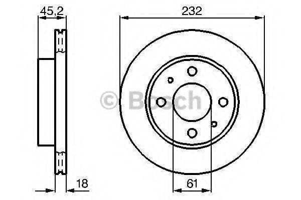 BOSCH 0986478650 Тормозной диск