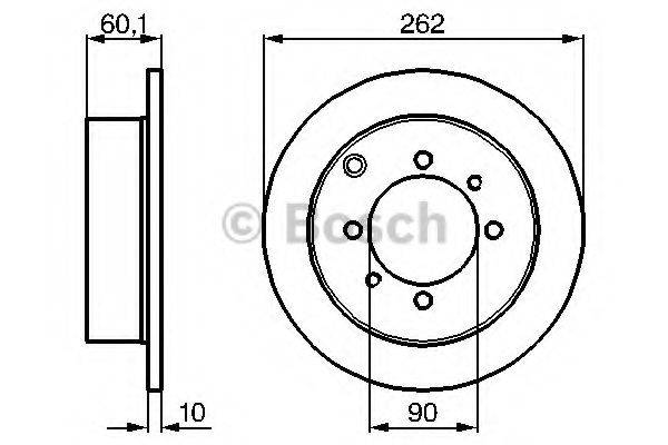 BOSCH 0986478655 Тормозной диск