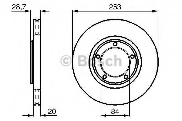 BOSCH 0986478664 Тормозной диск