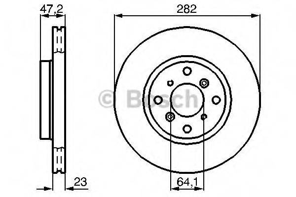 BOSCH 0986478681 Тормозной диск