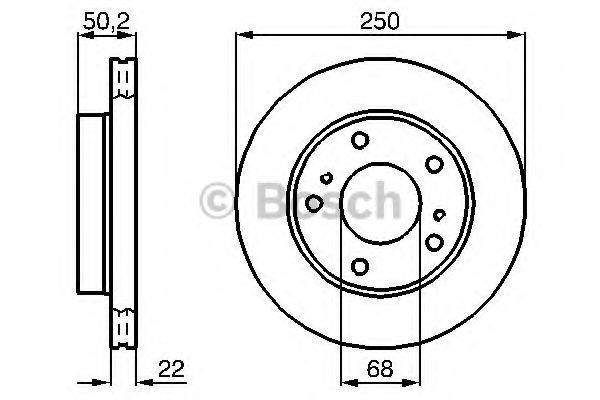 BOSCH 0986478685 Тормозной диск