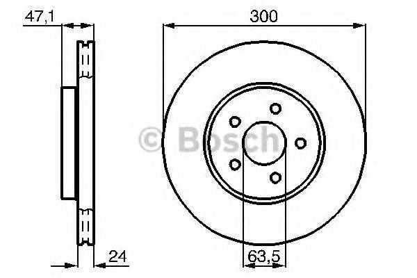 BOSCH 0986479B44 Тормозной диск