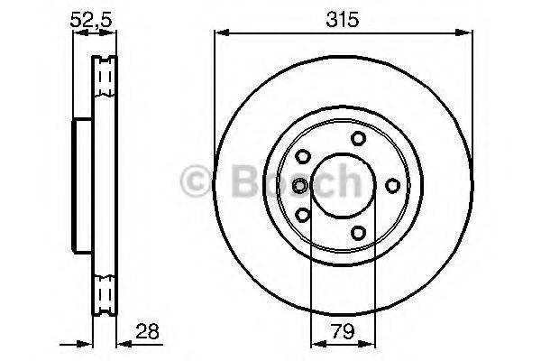 BOSCH 0986478748 Тормозной диск
