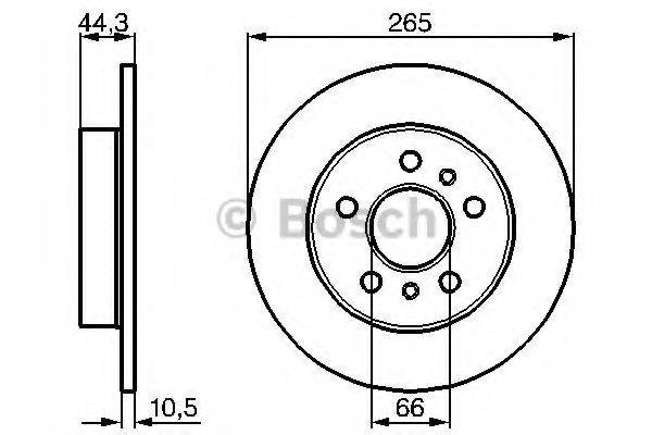 BOSCH 0986478757 Тормозной диск