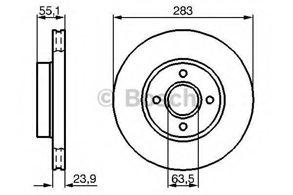 BOSCH 0986478814 Тормозной диск