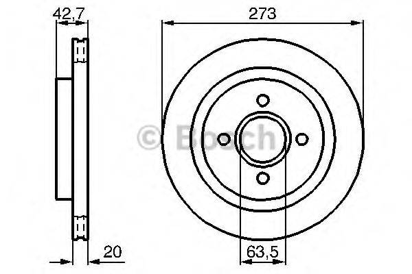 BOSCH 0986478816 Тормозной диск