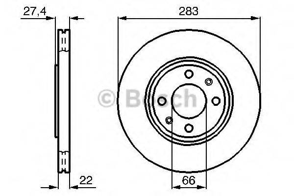 BOSCH 0986478834 Тормозной диск