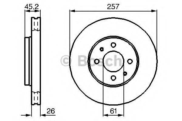 BOSCH 0986478835 Тормозной диск