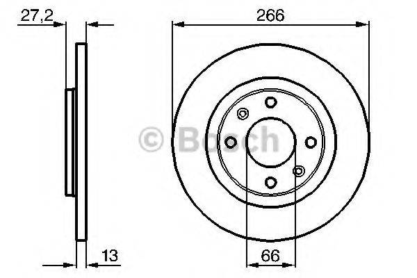 BOSCH 0986479B51 Тормозной диск