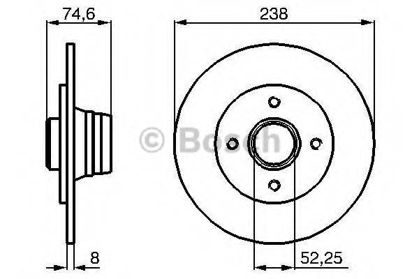 BOSCH 0986478866 Тормозной диск