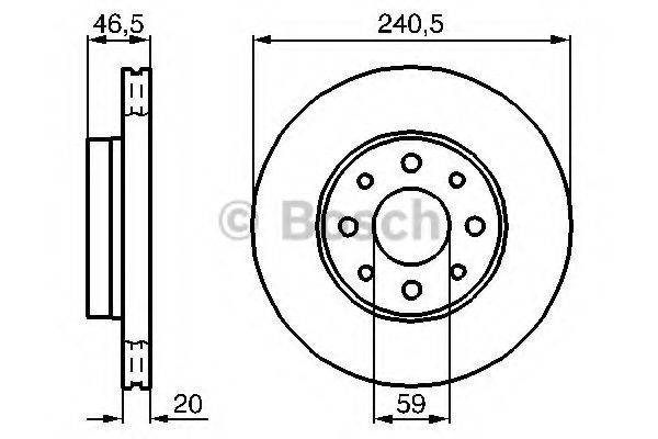 BOSCH 0986478878 Тормозной диск