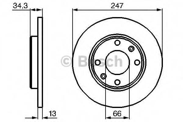 BOSCH 0986479B55 Тормозной диск