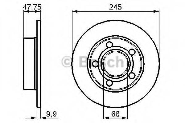 BOSCH 0986479B56 Тормозной диск