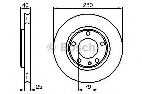 BOSCH 0986478890 Тормозной диск