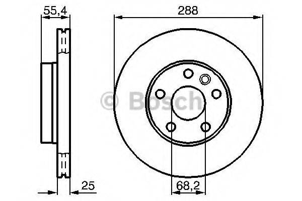 BOSCH 0986479B57 Тормозной диск