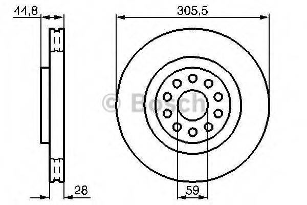 BOSCH 0986478963 Тормозной диск