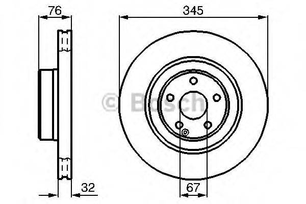 BOSCH 0986478964 Тормозной диск