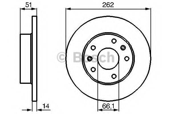 BOSCH 0986478991 Тормозной диск