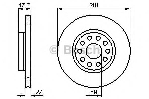 BOSCH 0986478993 Тормозной диск