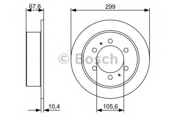 BOSCH 0986478999 Тормозной диск