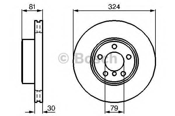 BOSCH 0986479002 Тормозной диск