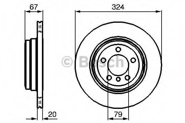 BOSCH 0986479004 Тормозной диск