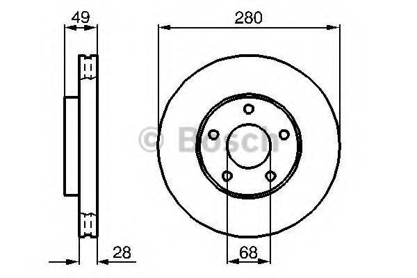 BOSCH 0986479B61 Тормозной диск