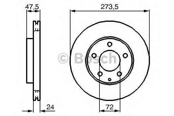 BOSCH 0986479034 Тормозной диск