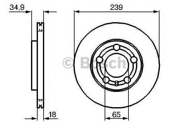 BOSCH 0986479B62 Тормозной диск