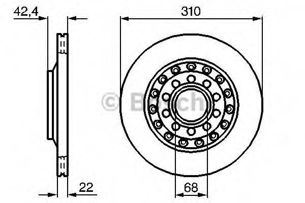 BOSCH 0986479062 Тормозной диск