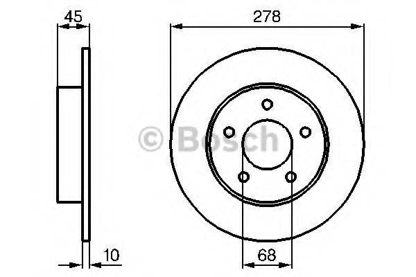 BOSCH 0986479B64 Тормозной диск