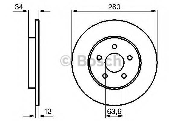 BOSCH 0986479B65 Тормозной диск