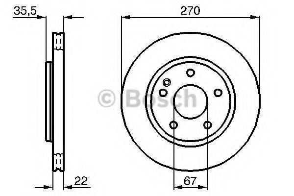 BOSCH 0986479071 Тормозной диск