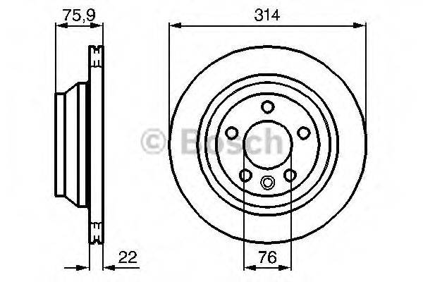 BOSCH 0986479094 Тормозной диск