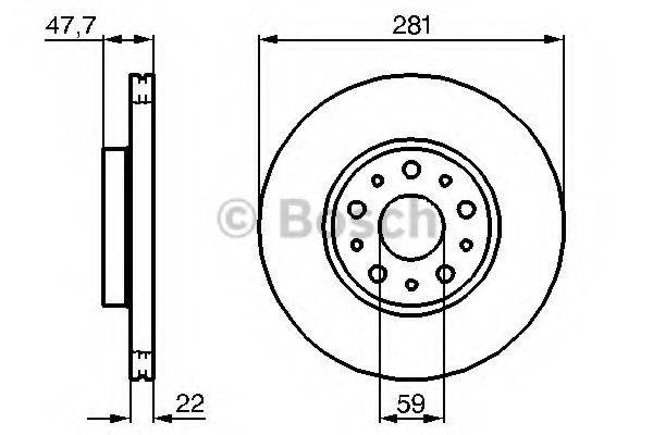 BOSCH 0986479100 Тормозной диск