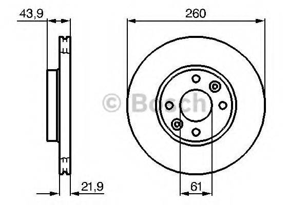 BOSCH 0986479B73 Тормозной диск