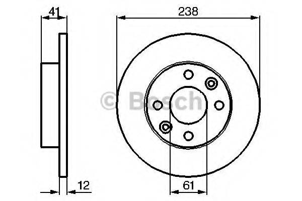 BOSCH 0986479165 Тормозной диск