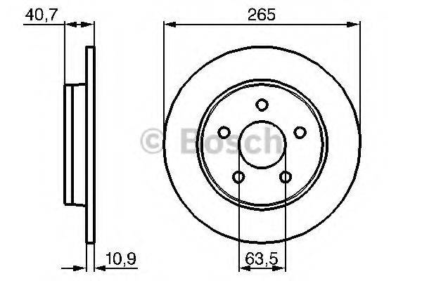 BOSCH 0986479B80 Тормозной диск