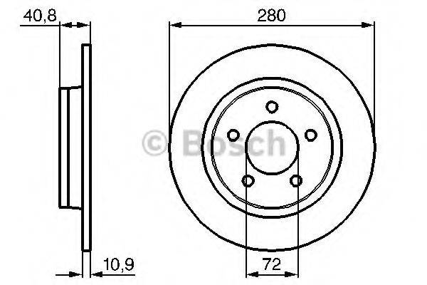 BOSCH 0986479181 Тормозной диск