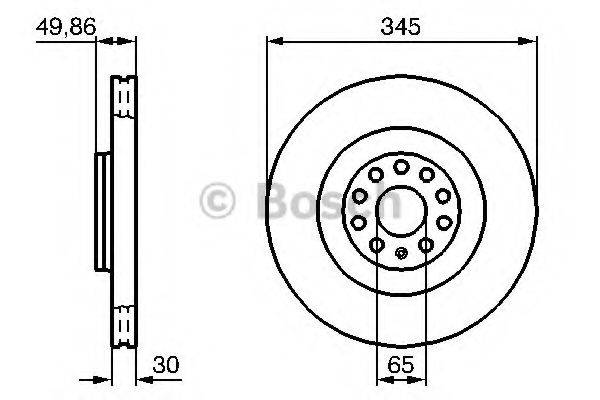 BOSCH 0986479204 Тормозной диск