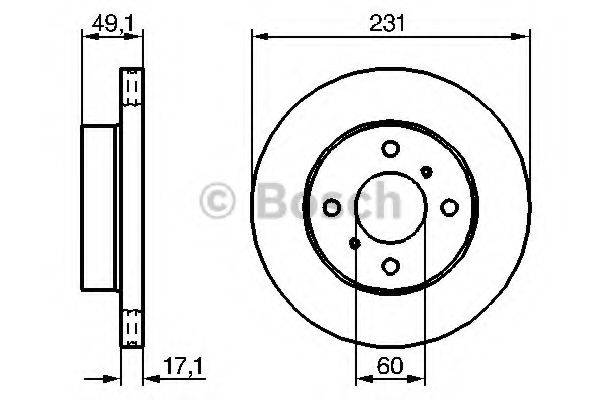 BOSCH 0986479241 Тормозной диск