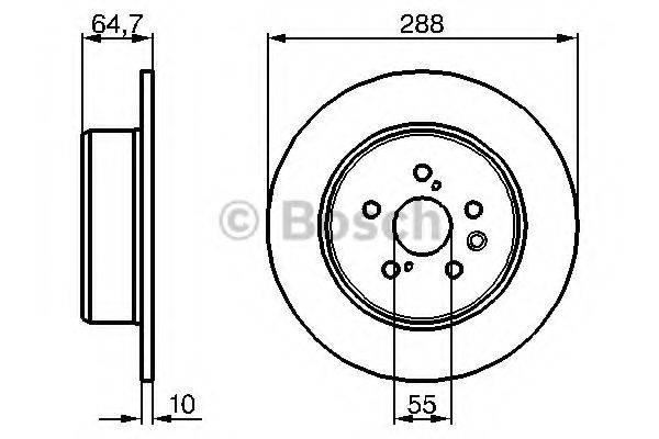 BOSCH 0986479243 Тормозной диск