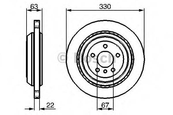 BOSCH 0986479285 Тормозной диск