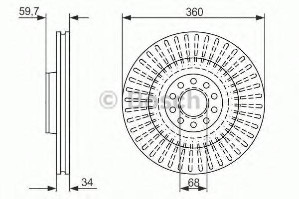 BOSCH 0986479B97 Тормозной диск