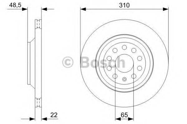 BOSCH 0986479303 Тормозной диск